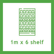 1m x 6 Shelf