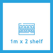 1m x 2 Shelf